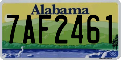 AL license plate 7AF2461