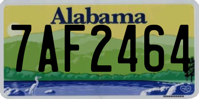 AL license plate 7AF2464