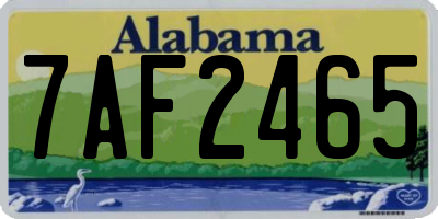 AL license plate 7AF2465