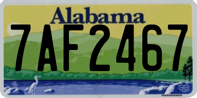 AL license plate 7AF2467