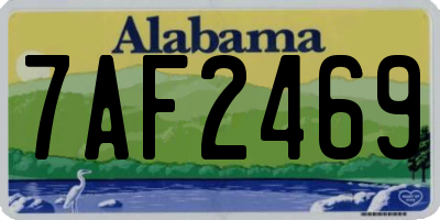 AL license plate 7AF2469