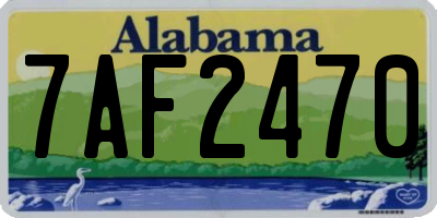 AL license plate 7AF2470