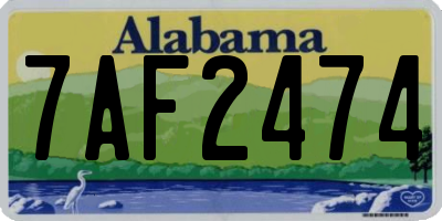 AL license plate 7AF2474