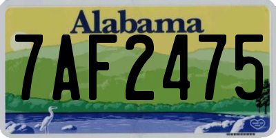 AL license plate 7AF2475