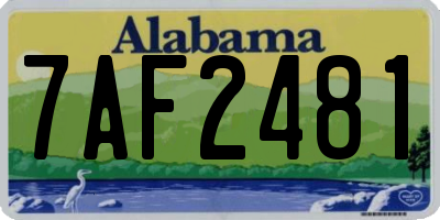 AL license plate 7AF2481