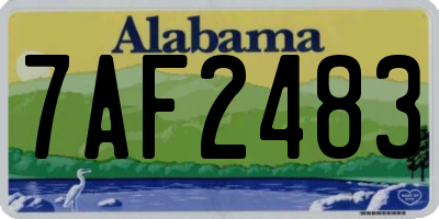 AL license plate 7AF2483