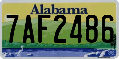 AL license plate 7AF2486