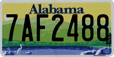 AL license plate 7AF2488