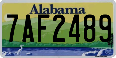 AL license plate 7AF2489