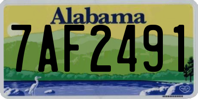 AL license plate 7AF2491