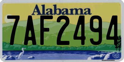 AL license plate 7AF2494