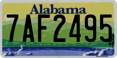 AL license plate 7AF2495