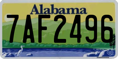 AL license plate 7AF2496