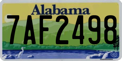 AL license plate 7AF2498