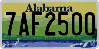 AL license plate 7AF2500