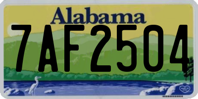 AL license plate 7AF2504