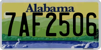 AL license plate 7AF2506