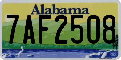 AL license plate 7AF2508