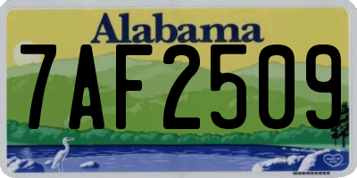 AL license plate 7AF2509