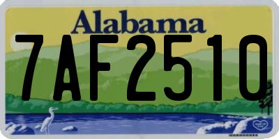 AL license plate 7AF2510