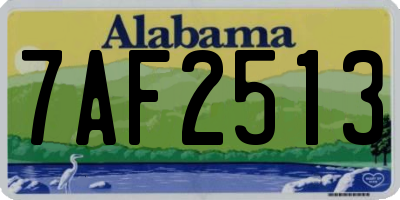 AL license plate 7AF2513