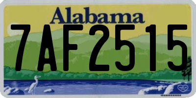 AL license plate 7AF2515