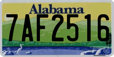 AL license plate 7AF2516