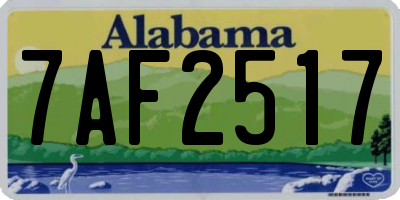 AL license plate 7AF2517