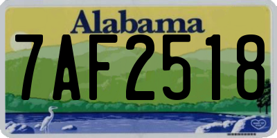 AL license plate 7AF2518