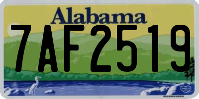 AL license plate 7AF2519