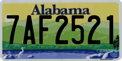 AL license plate 7AF2521