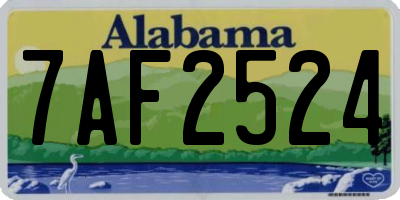 AL license plate 7AF2524