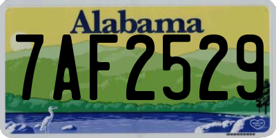 AL license plate 7AF2529