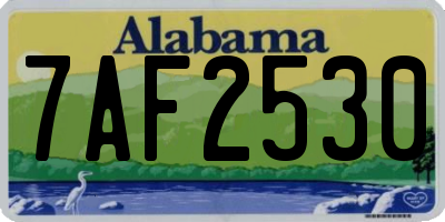 AL license plate 7AF2530