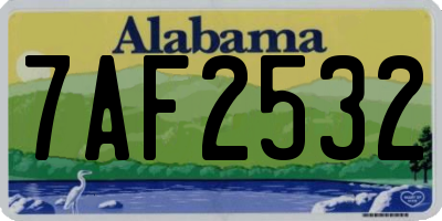 AL license plate 7AF2532