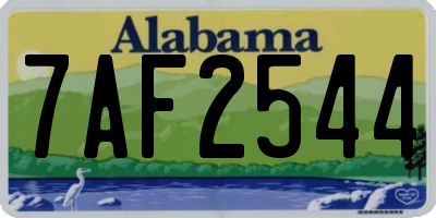 AL license plate 7AF2544