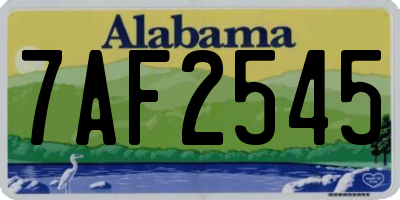 AL license plate 7AF2545