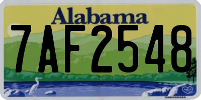 AL license plate 7AF2548