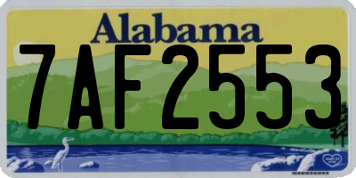 AL license plate 7AF2553