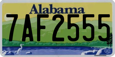 AL license plate 7AF2555