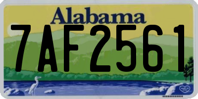 AL license plate 7AF2561