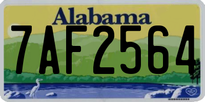 AL license plate 7AF2564