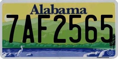 AL license plate 7AF2565
