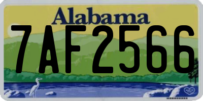 AL license plate 7AF2566
