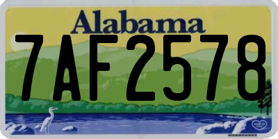 AL license plate 7AF2578