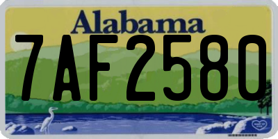 AL license plate 7AF2580