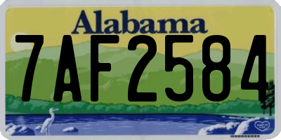 AL license plate 7AF2584
