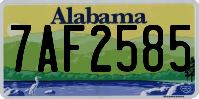 AL license plate 7AF2585