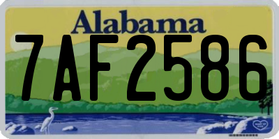 AL license plate 7AF2586