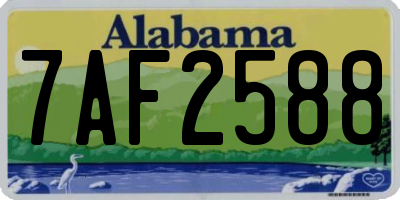 AL license plate 7AF2588